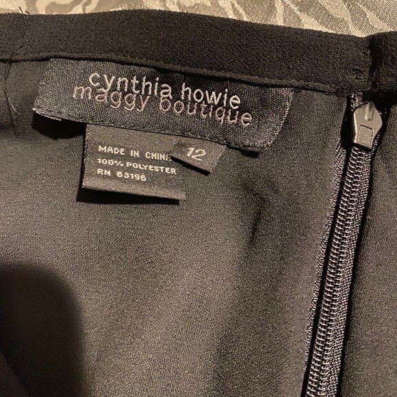 Ladies Cynthia Josie Black Chiffon Skirt Size 12 - Picture 4 of 5